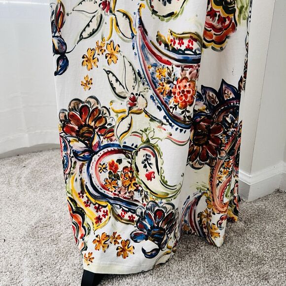 Venus Lascana Floral Paisley Long Grecian Style Stretchy Comfy Maxi Dress Sz XL - Picture 5 of 8